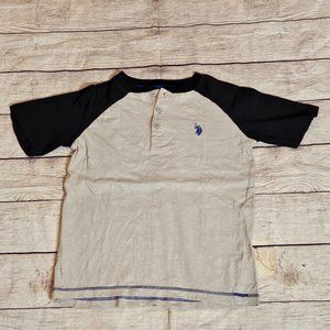 Boys US Polo Assn TShirt Size 10/12 Black and Gray
